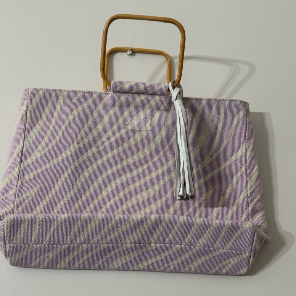Elegant Lavender and Cream Tote Bag